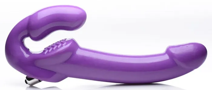 Strap U 7x Revolver Thick Vibrating Strapless Strap-on Purple | XR Brands Female Sex Toys