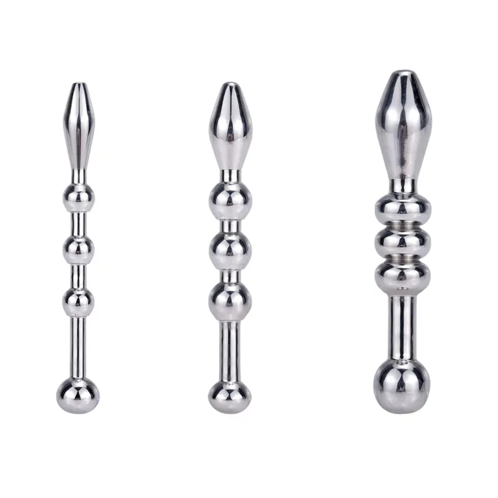 Anal | Fixxx - Penis Plug Set met Balletjes - 3 stuks - RVS - Zilver - Fixxx