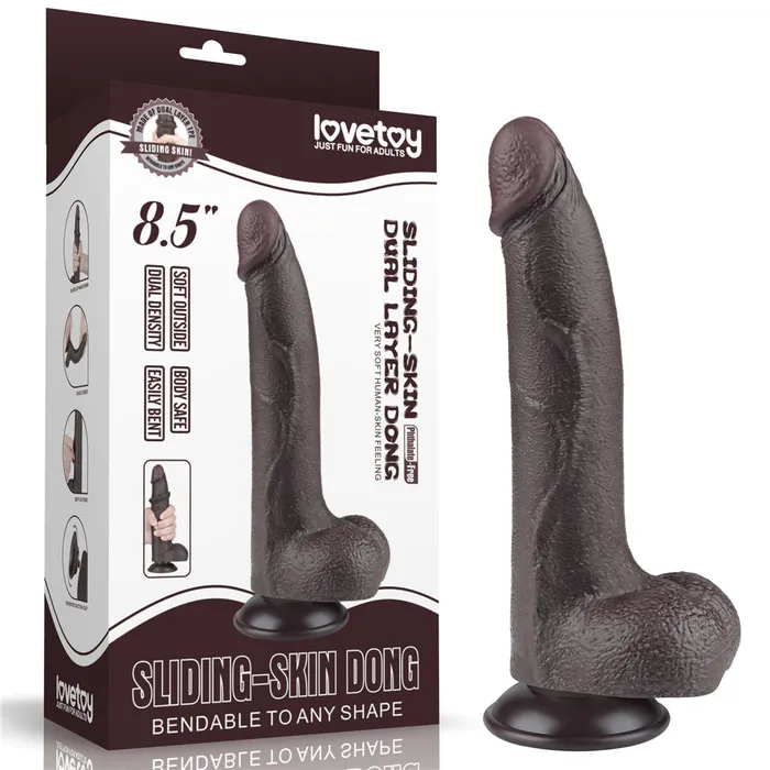 Fallo Scappellabile come un pene vero 8.5'' - Nero | Lovetoy Vibrators