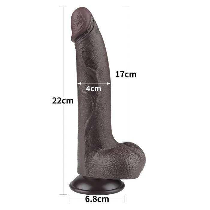 Fallo Scappellabile come un pene vero 8.5'' - Nero | Lovetoy Vibrators