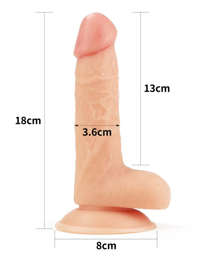 Lovetoy Dildos | Lovetoy - The Ultra Soft Dude Realistische Dildo - 18 x 4 cm