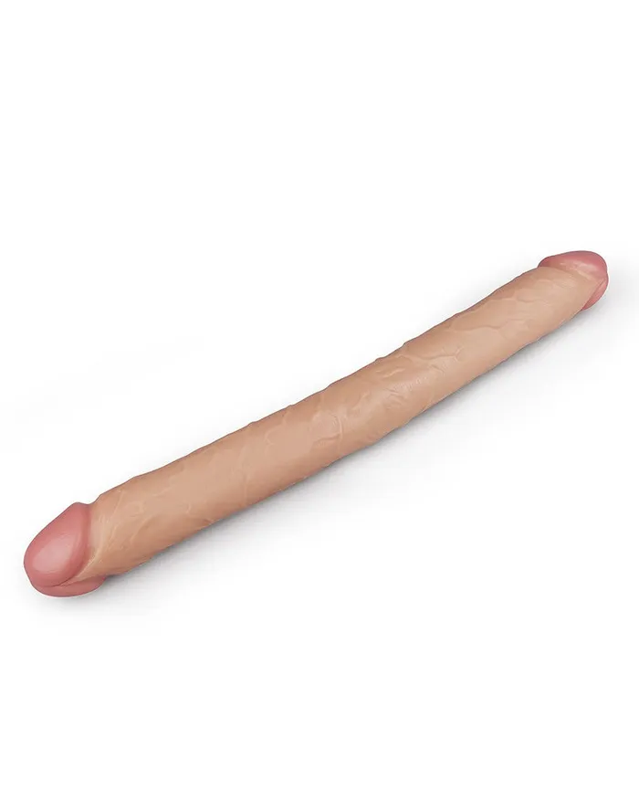 Lovetoy Lovetoy - Kingsize Slim Ultra Dubbele Dildo 45 cm - Lichte Huidskleur | Female Sex Toys