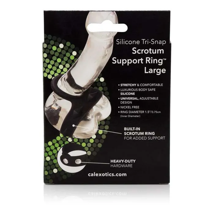 Male Sex Toys | Silicone Tri Snap Scrotum Support Ring - California Exotic