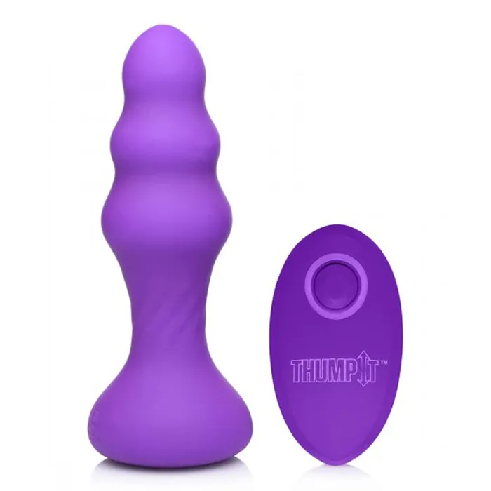 Male Sex Toys | XR Brand 7X Slim Ribbed Thumping Silicone Anal Plug