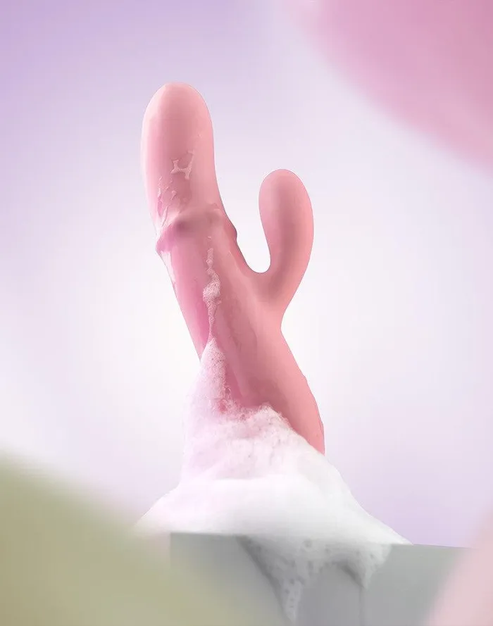 Svakom - Mora Neo - Interactieve Rabbit Vibrator met stotende kralen-ring - App Control - Roze | SVAKOM Female Sex Toys