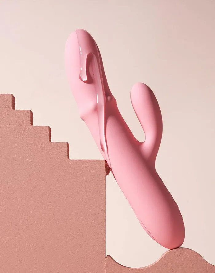 Svakom - Mora Neo - Interactieve Rabbit Vibrator met stotende kralen-ring - App Control - Roze | SVAKOM Female Sex Toys