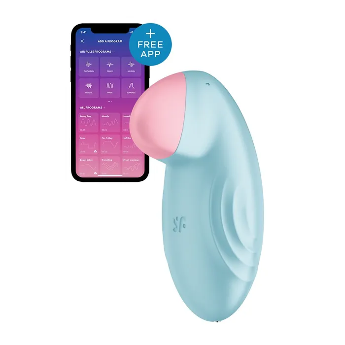 Vibratore per il PuntoG Satisfyer Tropical Tip Light Azzurro Satisfyer Vibrators