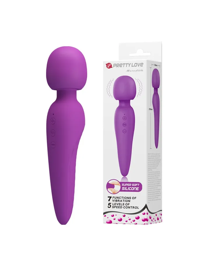 Vibrators | Pretty Love Pretty Love - Meredith - Wand Vibrator - 12 Standen - Waterproof - Paars