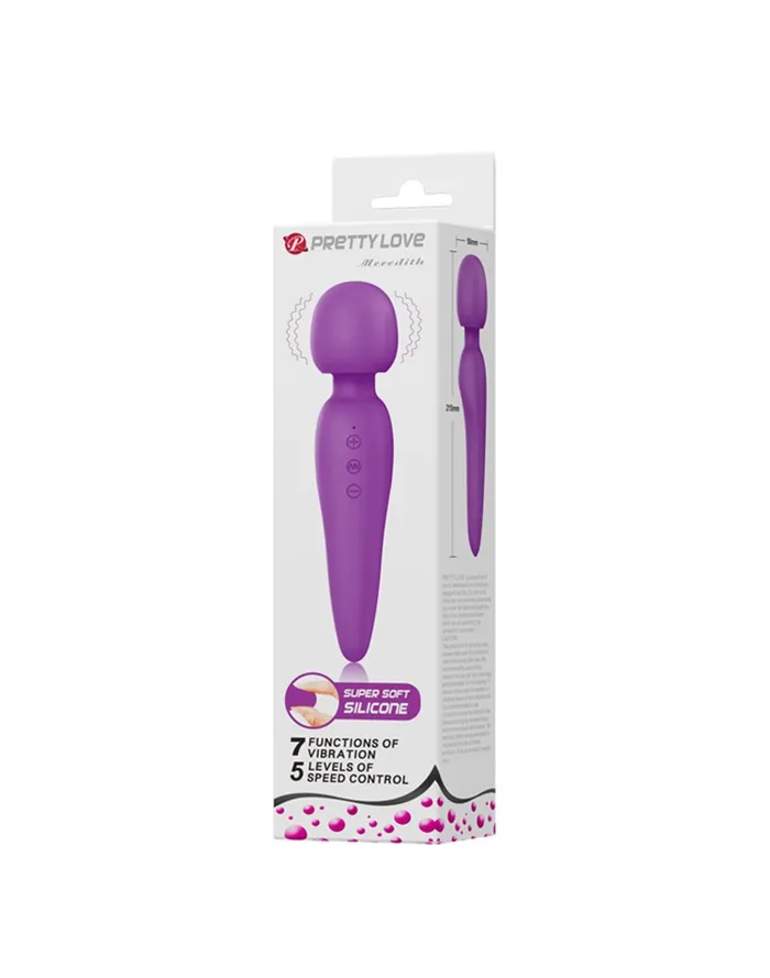 Vibrators | Pretty Love Pretty Love - Meredith - Wand Vibrator - 12 Standen - Waterproof - Paars