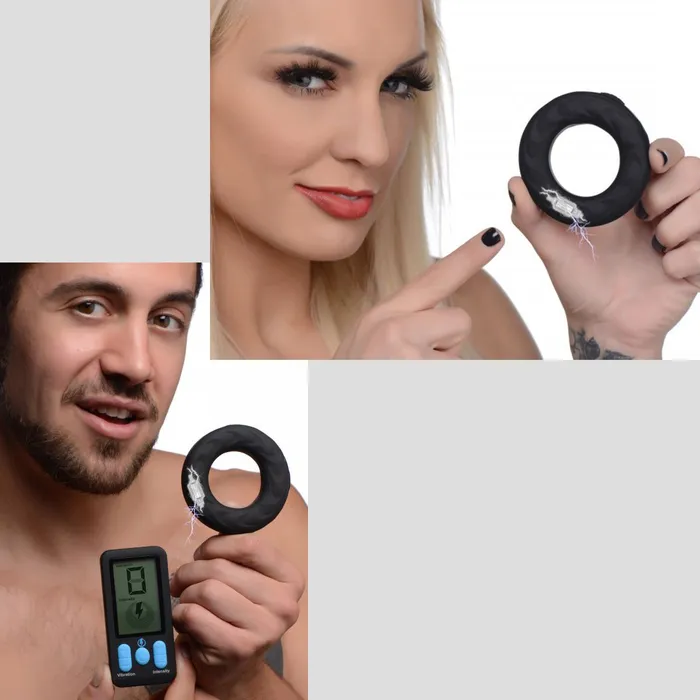 Zeus Electrosex Vibrators | Zeus - E-Stim Pro Siliconen Electrosex Vibrerende Cockring Met Afstandsbediening