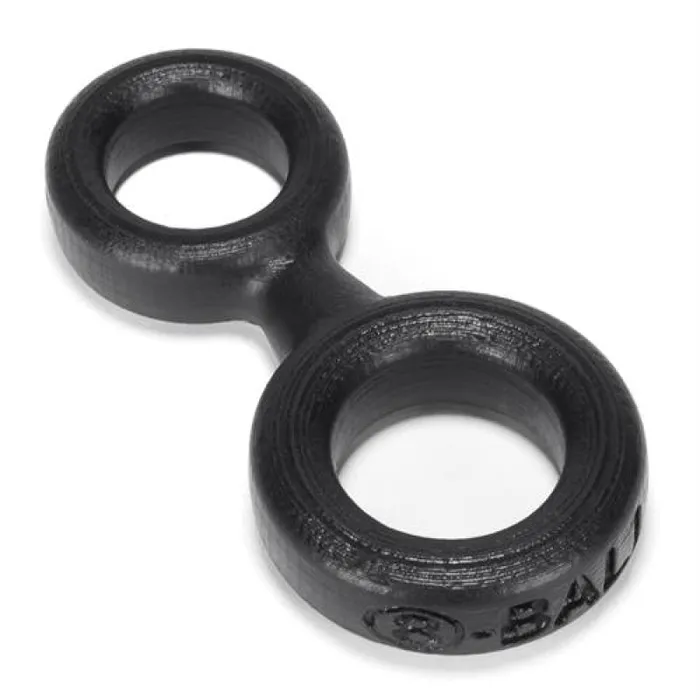 8-Ball Cockring With Attached Ball Ring  Oxballs - Black | Oxballs Male Sex Toys