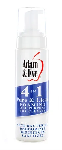 Adam and Eve Male Sex Toys Adam and Eve 4 in 1 Pure and Clean Foaming Toy Cleaner 8 Oz