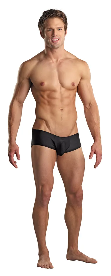 Anal Male Power Euro Male Spandex Micro Mini Pouch Short Large Black