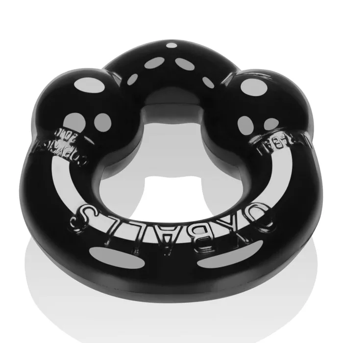 Anal Ultraballs 2 Piece Cockring Set Black Clear Oxballs