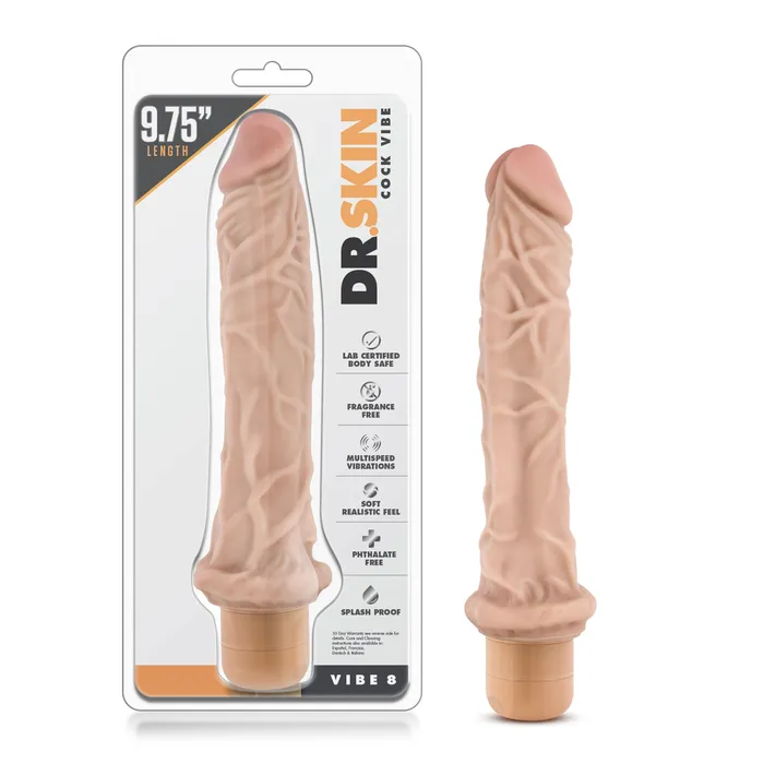 Blush Novelties Dildos Dr Skin Cockvibe 8 Beige