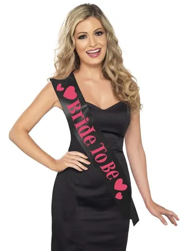 Bride to Be Sash Black Fever Lingerie Anal