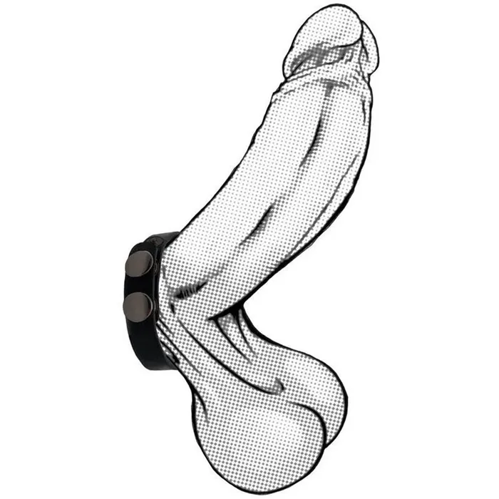 C1 Releasing Male Sex Toys | Boneyard Silicone Cock Strap Black - Black 3-Snap Adjustable Cock Ring