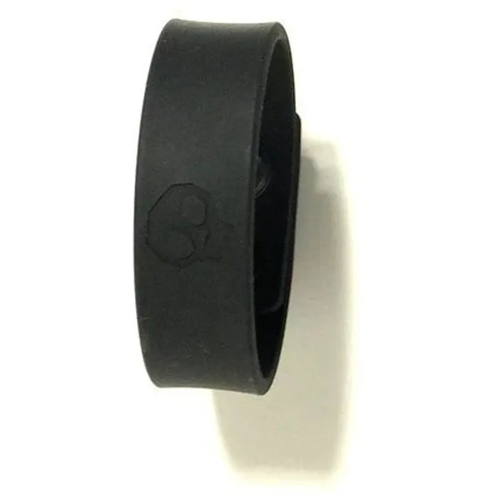 C1 Releasing Male Sex Toys | Boneyard Silicone Cock Strap Black - Black 3-Snap Adjustable Cock Ring