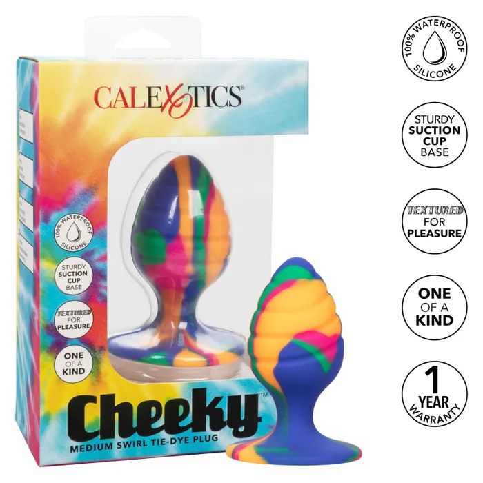 Calexotics Cheeky Medium Swirl TieDye Plug Anal