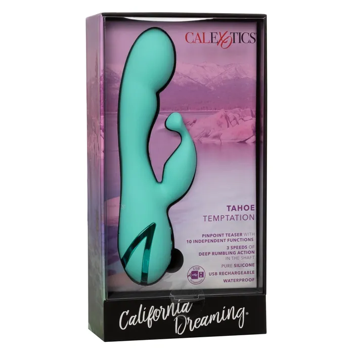 California Dreaming Tahoe Temptation Rabbit Vibrator - Teal | CalExotics Vibrators