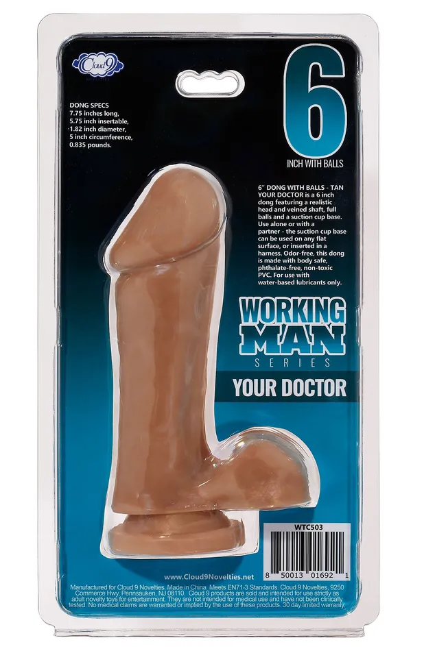 Cloud 9 Working Man 6 Inch With Balls | Cloud 9 Novelties Dildos