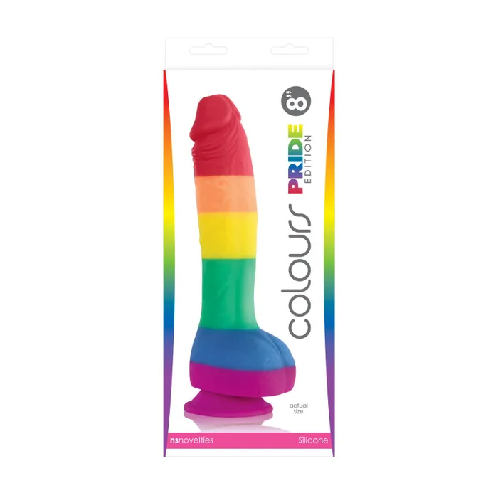 Colours Pride Edition - 8 Inch Dong - Rainbow | nsnovelties Dildos