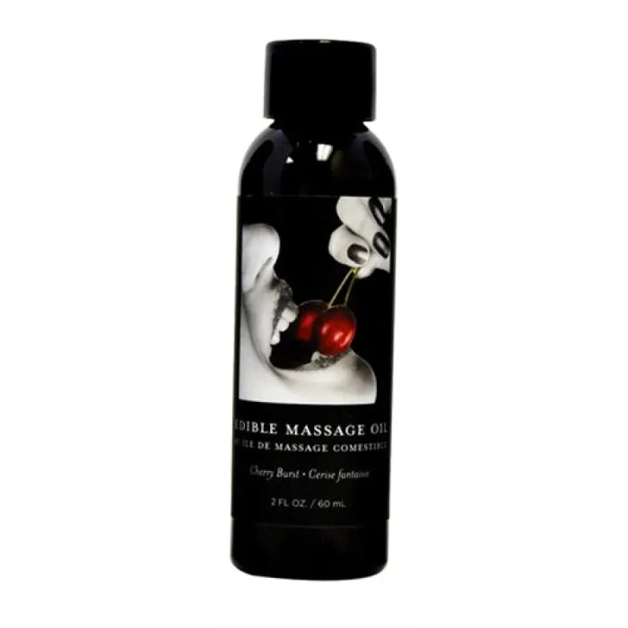 Couples Earthly Body Cherry Edible Massage Oil 2 Oz