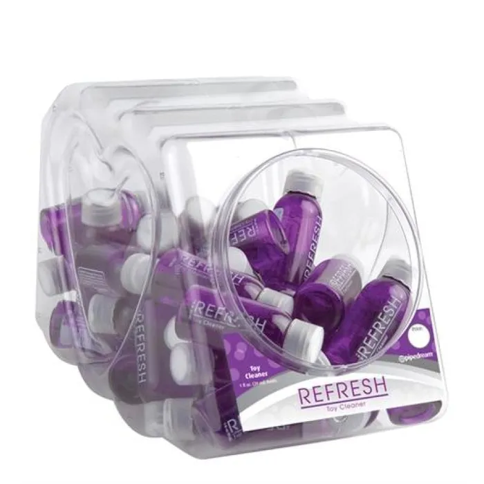 Couples Pipedream Refresh Anti Bacterial Cleaner 48 Piece Fishbowl Display