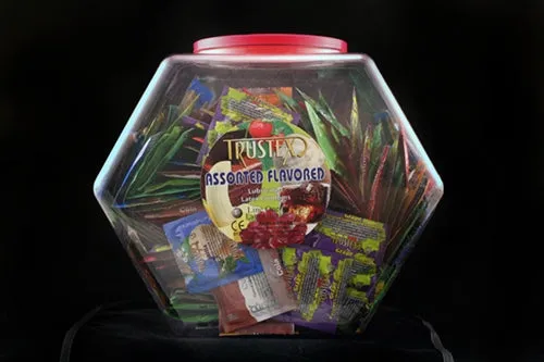 Couples Trustex Assorted Flavors 288 Piece Fishbowl Trustex