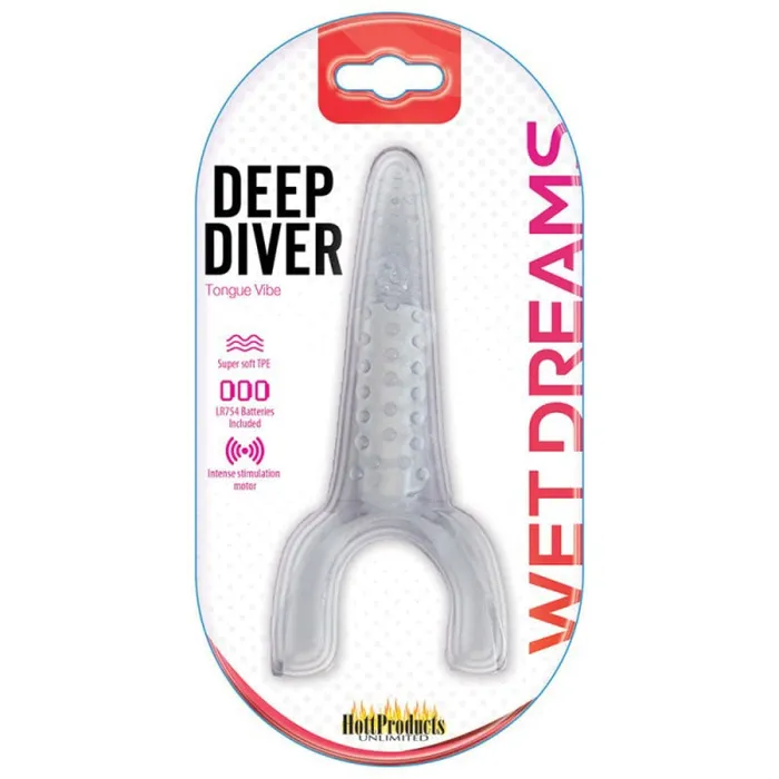 Deep Diver Tongue Vibe - Clear | Hott Products Anal