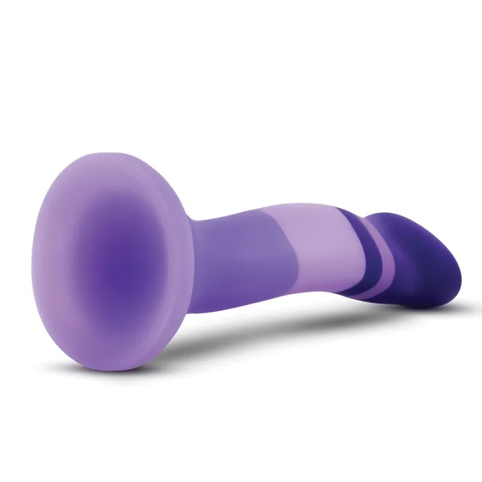 Dildos | Avant D2 Purple Rain Multi-Color Silicone Dildo by Blush - Blush Novelties