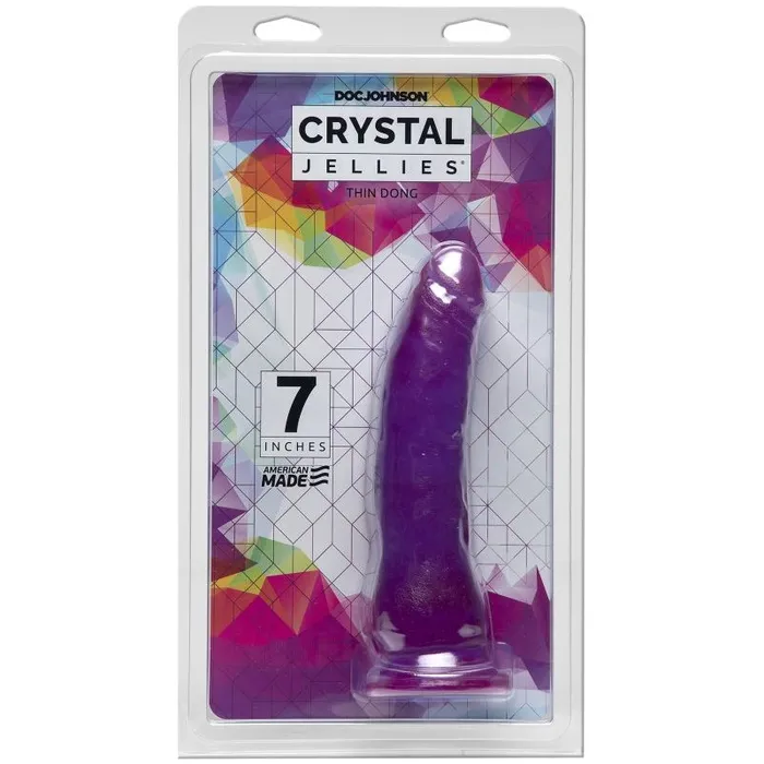 Dildos | Crystal Jellies 7 in Thin Dong Purple