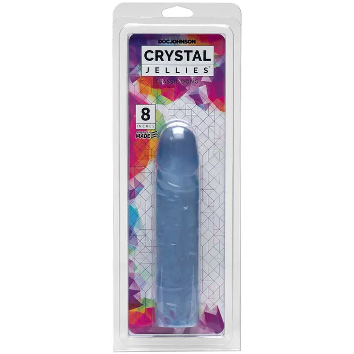 Dildos | Doc Johnson Crystal Jellies Classic Dong 8 Inch - Clear