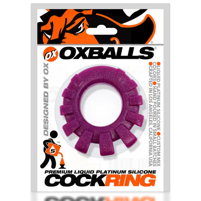 Dildos | Oxballs Cock-Lug Lugged Cockring -  Plum