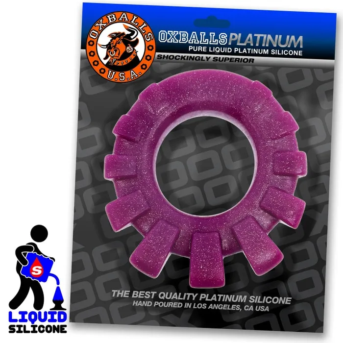 Dildos | Oxballs Cock-Lug Lugged Cockring -  Plum