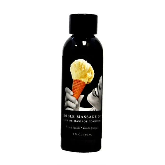 Earthly Body Couples French Vanilla Edible Massage Oil 2 Oz