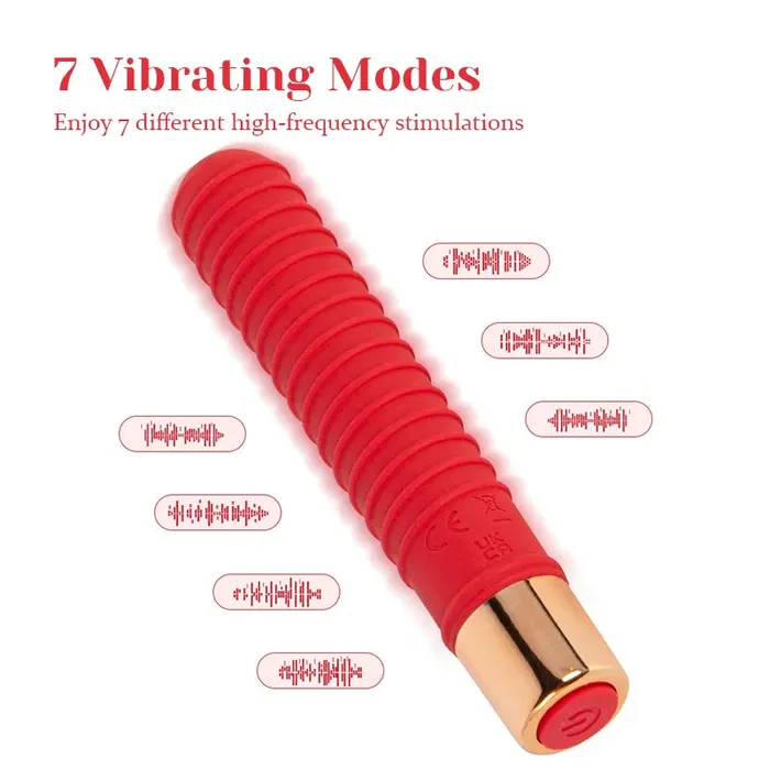 Female Sex Toys | Lovetoyshub Silicone Bullet Vibrator 7 Vibration Magnetic Charging