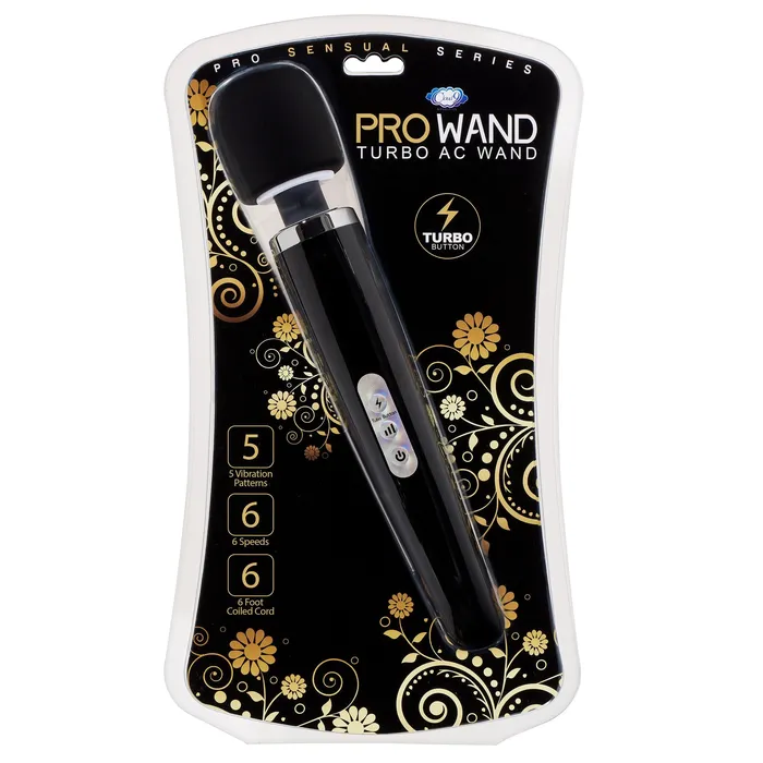 Female Sex Toys Turbo Ac Power Wand Blk Pro Sensual Series Cloud 9 Novelties