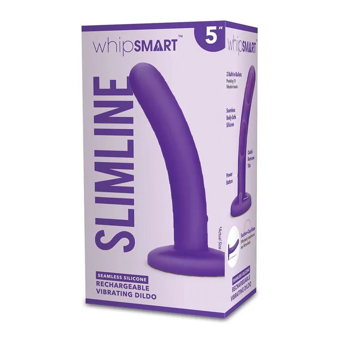 Female Sex Toys WhipSmart WhipSmart 5 Slimline Rechargeable Vibrating Dildows3011pur