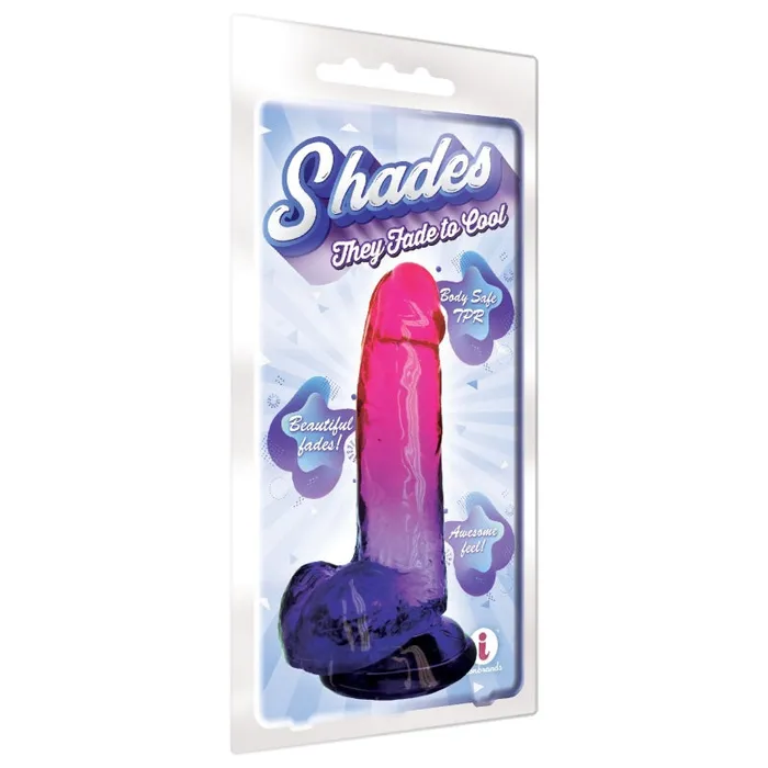 Icon Brands Dildos | Shades - 8 Inch Gradient Dong - Pink and Plum