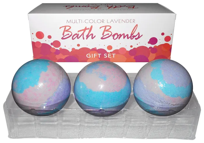 Kheper Games Vibrators MultiColor Lavender Bath Bombs 3 Pack