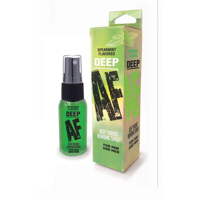 Little Genie Male Sex Toys Deep Af Spearmint Flavored Deep Throat Spray 1 Oz