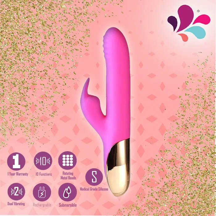 Maia Toys Female Sex Toys | Dream Supercharged Silicone Rabbit Vibrator Rechargeable Pink