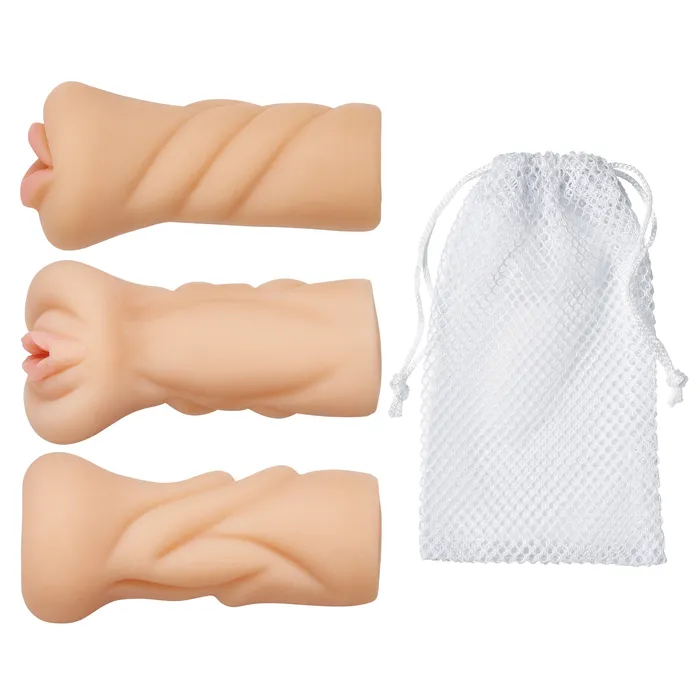 Male Sex Toys | Cloud 9 Novelties Cloud 9 Trio Stroker Pussy Ass Mouth Masturbator Kit