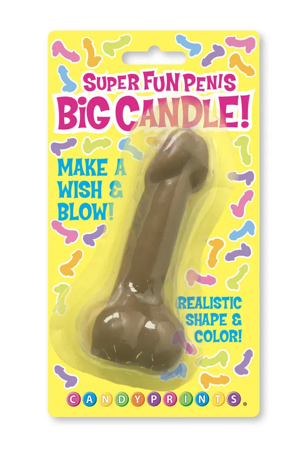 Male Sex Toys Little Genie Super Fun Big Penis Candle Brown Party Gag Gift Novelty