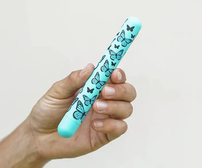 Monarch Butterfly Pattern Long Rechargeable Massager Bullet | Maia Toys Female Sex Toys