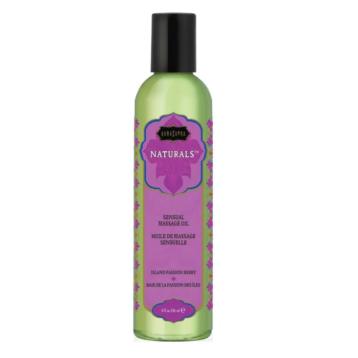 Naturals Massage Oil Island Passion Berry 8 Fl Oz Kama Sutra Couples