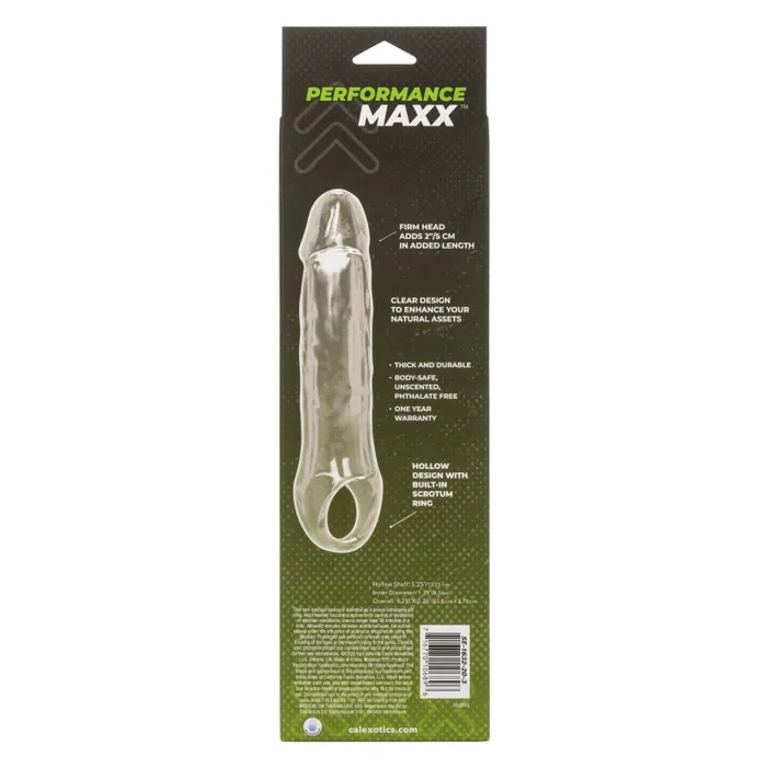 Performance Maxx Clear Extension -  7.5 Inch -  Clear | Calexotics Anal