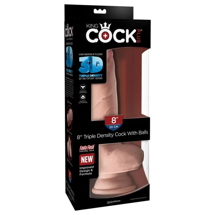 Pipedream Dildos | King Cock Plus Triple Density 8