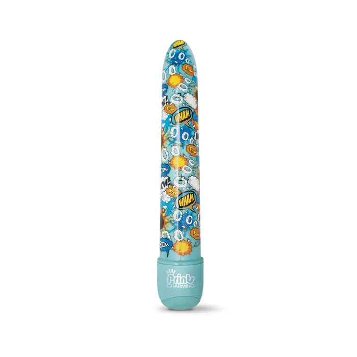 Prints Charming Pop Tease 7 Inch Classic Vibrator Wham Blue Global Novelties Vibrators